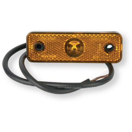 Indicador lateral Led 90º amarillo con cable, 24V/0,8W